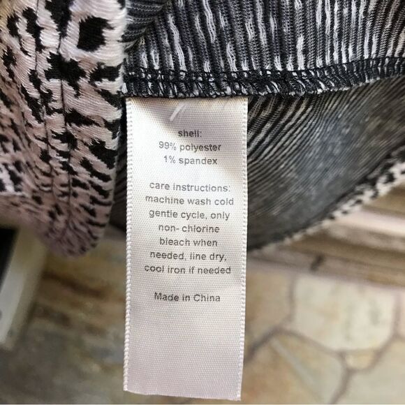 Anthropologie Hutch Textured Fit &  Flare Dress White Black Print Large - Picture 5 of 13